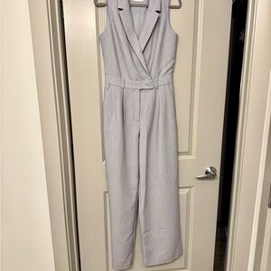 Abercrombie & Fitch Gray Jumpsuit with Wrap Bodice